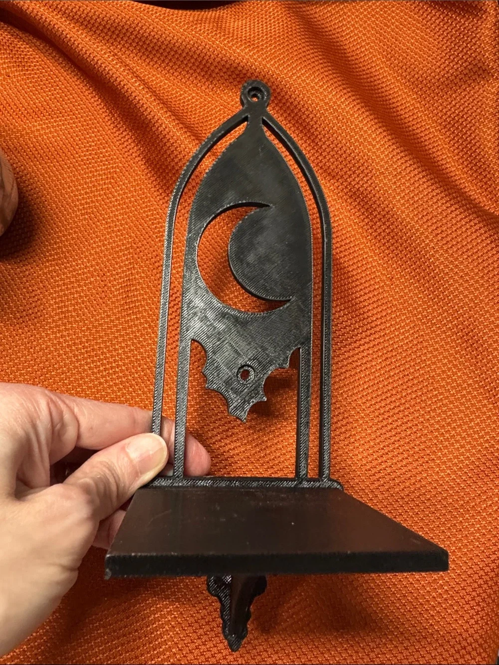 Pair 3D printed Black Sun and Moon Wall Sconces